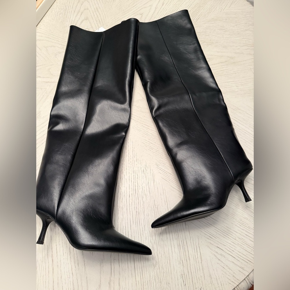 H&M Black Over the Knee Boots - Picture 9 of 10